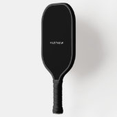 Einfache Schwarzweiß-Monogramm Pickleball Schläger (Links)