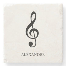 Einfache Schwarzweiß-Musiknote Treble Clef