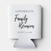 Einfache Schwarzweiß-Personalisierte Wiedersehen Dosenkühler (Rückseite)