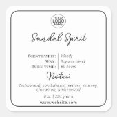 Einfache Schwarzweiß-Schrift für das Hinzufügen vo Quadratischer Aufkleber (Vorderseite)