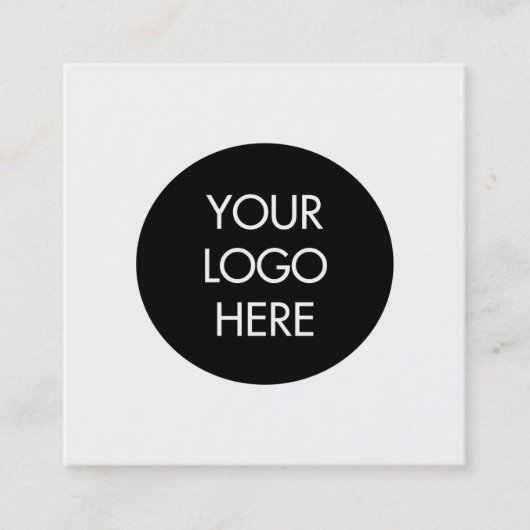 Einfache Schwarzweiss-Sozialmedium-Visitenkarte Quadratische Visitenkarte (Vorderseite)