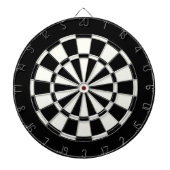Einfache Schwarzweiß-Standard Dartscheibe (vorne)