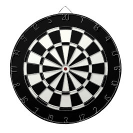 Einfache Schwarzweiß-Standard Dartscheibe