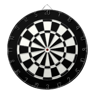 Einfache Schwarzweiß-Standard Dartscheibe