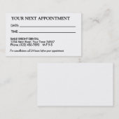 Einfache Schwarzweiß-Terminkarte Visitenkarte (Vorne/Hinten)