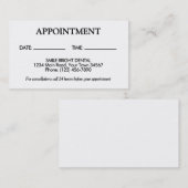 Einfache Schwarzweiß-Terminkarte Visitenkarte (Vorne/Hinten)