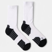 Einfache Schwarzweiß-Weiß-Einrichtung® Socken (Rechts)