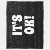 Einfache schwarzweiße Typografie modern personalis Fleecedecke (Vorderseite)