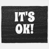 Einfache schwarzweiße Typografie modern personalis Fleecedecke (Vorderseite (Horizontal))