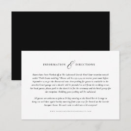 Einfache Schwarzweißkarte RSVP Karte