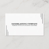 Einfache Schwarzweißreinigung Visitenkarte (Rückseite)