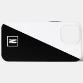 Einfache Schwarzweißspaltung Benutzerdefinierte Mo Case-Mate iPhone Hülle (Rückseite (Horizontal))