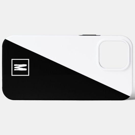 Einfache Schwarzweißspaltung Benutzerdefinierte Mo Case-Mate iPhone Hülle (Rückseite (Horizontal))