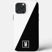 Einfache Schwarzweißspaltung Benutzerdefinierte Mo Case-Mate iPhone Hülle (Rückseite)