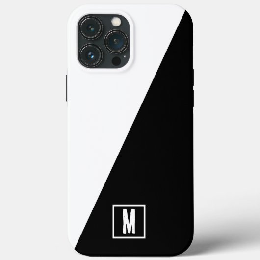 Einfache Schwarzweißspaltung Benutzerdefinierte Mo Case-Mate iPhone Hülle (Rückseite)