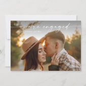 Einfache Script 2 Foto Hochzeit Verlobung Einladung (Vorderseite)