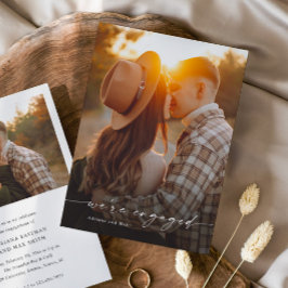 Einfache Script 2 Foto Hochzeit Verlobung Einladung