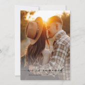 Einfache Script 2 Foto Hochzeit Verlobung Einladung (Vorderseite)