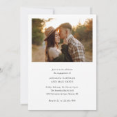 Einfache Script 2 Foto Hochzeit Verlobung Einladung (Rückseite)