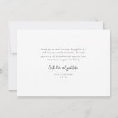 Einfache Script 3 Foto Baby Birth Dankeskarte (Rückseite)