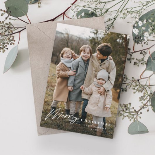 Einfache Script 3 Foto Frohe Weihnachten