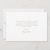 Einfache Script 3 Foto Hochzeit Dankeskarte (Rückseite)