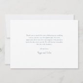 Einfache Script 3 Foto Hochzeit Einladung (Rückseite)