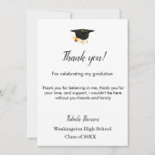Einfache Script-Abschluss Dankeschön-Nachricht Dankeskarte (Vorderseite)