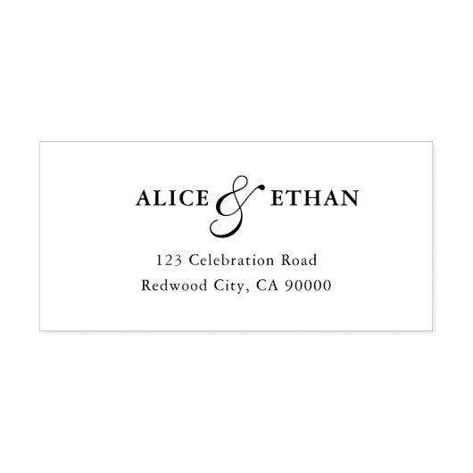 Einfache Script-Ampersand-Rücksendeadresse Permastempel (Design)