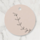 Einfache Script Baby-Dusche Geschenkanhänger (Rückseite)