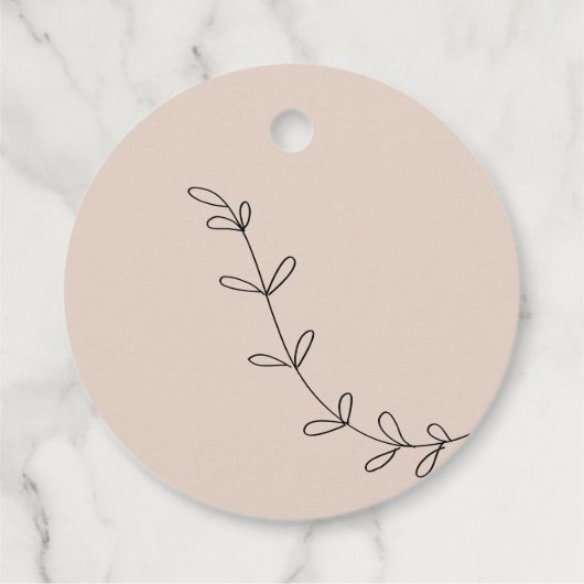 Einfache Script Baby-Dusche Geschenkanhänger (Rückseite)