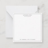 Einfache Script Black Moderne Personalisiert Stati Mitteilungskarte (Vorderseite)