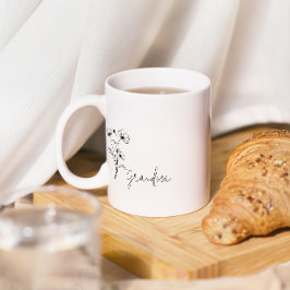 Einfache Script-Blume Oma Tasse