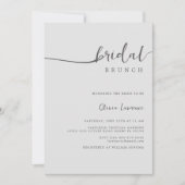 Einfache Script Bridal Brunch Einladung (Vorderseite)