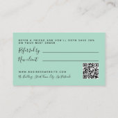 Einfache Script-Chalkboard - Referenzkarte Begleitkarte (Rückseite)