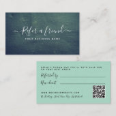 Einfache Script-Chalkboard - Referenzkarte Begleitkarte (Vorne/Hinten)