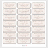 Einfache Script-Copper- und Beige-Gästeschriften Aufkleber (Blatt)