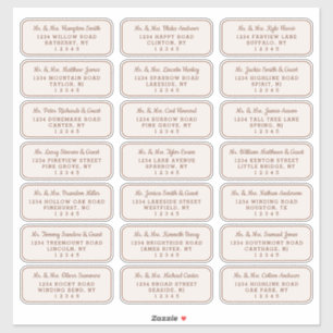 Einfache Script-Copper- und Beige-Gästeschriften Aufkleber