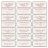 Einfache Script-Copper- und Beige-Gästeschriften Aufkleber (Vorderseite)