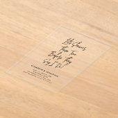 Einfache Script Couple Dusche, bevor sie sagen, ic Acryleinladungen (Ablage )