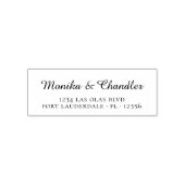 Einfache Script Couple Wedding Rücksendeadresse Permastempel (Design)