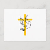 Einfache Script-Dankkarte für Tauben und Cross-Bee Postkarte (Vorderseite)