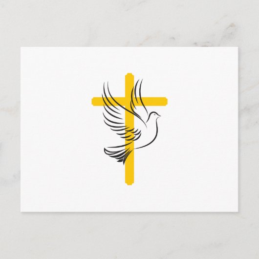 Einfache Script-Dankkarte für Tauben und Cross-Bee Postkarte (Vorderseite)