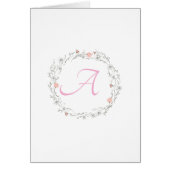 Einfache Script Deligate Wreath Monogram-Mitteilun (Vorne)