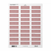 Einfache Script Dusty Rose Rücksendeadresse (Vorne)