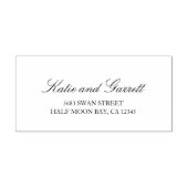 Einfache Script-Elegant-Hochzeit-Rücksendeadresse Gummistempel (Prägung)