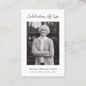 Einfache Script-Feier zum Lebensgebet Visitenkarte (Vorderseite)