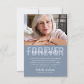 Einfache Script-Foto-Beerdigung Dankeskarte (Vorderseite)