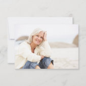 Einfache Script-Foto-Beerdigung Dankeskarte (Rückseite)