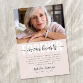 Einfache Script-Foto-Beerdigung Dankeskarte